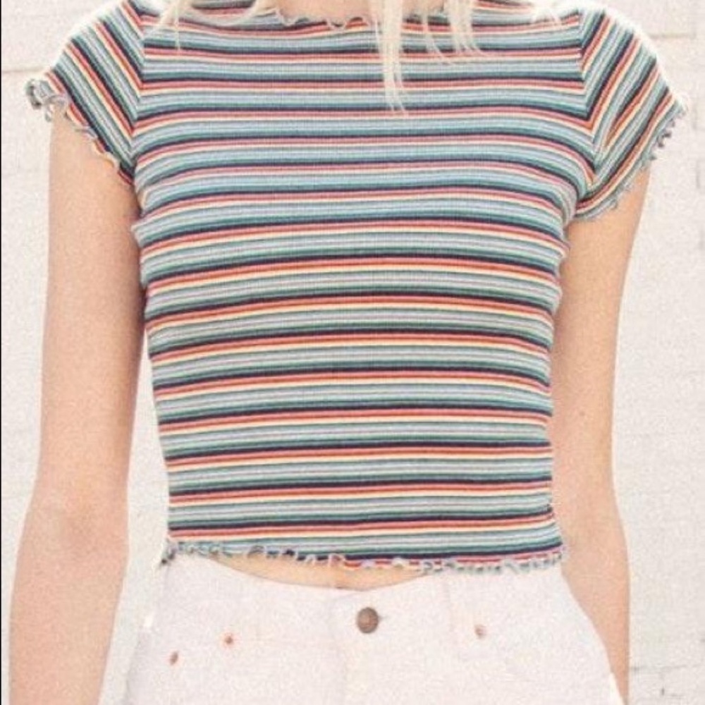 Brandy Melville Fitted Top- Rainbow
